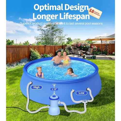 LuxBlue 530 GPH Small Pool Filter Pump for Above Ground Pools | ETL Certified Cartridge Filter Pump, Pro Water Circulation System- Quickly Remove Debris, Enhance Crystal-clear Pool Water