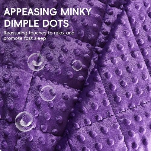 yescool Purple Weighted Blanket 5 Pounds, Blanket Gifts for Girls, Small Weighted Throw Blankets Washable Heavy Blankets, Winter Weighted Comforter for 40-70lbs, 36 * 48in