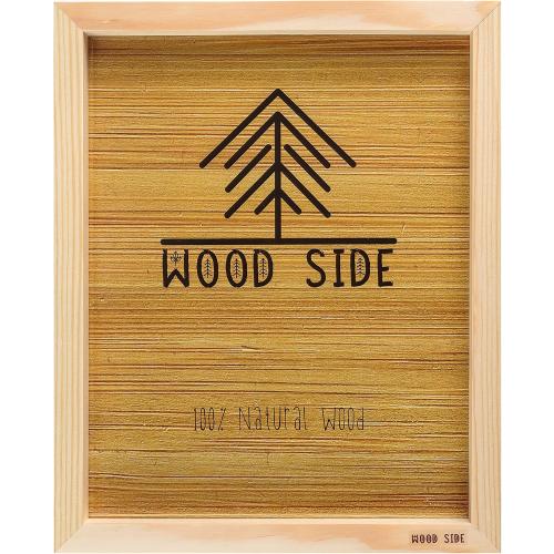 Wooden Poster Picture Frame 24x36-100% Natural Eco Unfinished Solid Pine Wood with Deep Borders for Wall Mounting Photo Frame