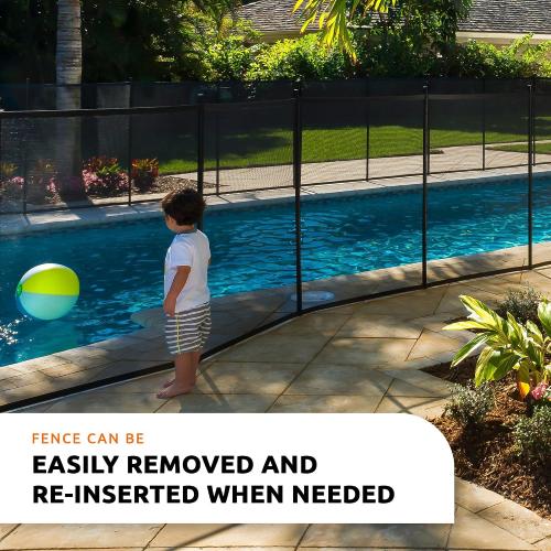 Pool Fence DIY by Life Saver Fencing Section Kit, 4 x 12-Feet, Black