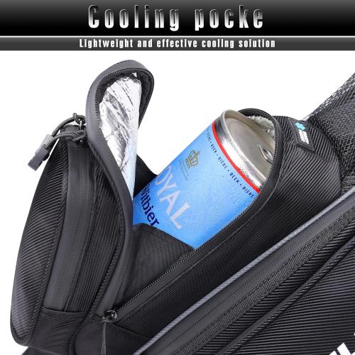 CHAMPKEY Premium Sunday Bag with Stand and Strap - Professional Pitch and Putt Lightweight Golf Bag for The Driving Range, Par 3 and Executive Courses (Black)