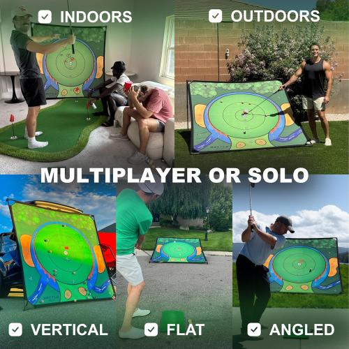 Chipping Game - The Original Portable Golf Game for Chipping Practice for Dads and Junior Golfers - Indoor and Outdoor (Extra Balls Set - 8 Players)