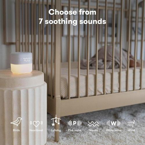 Frida Baby 3-in-1 Alarm Clock   Sound Machine   Nightlight | Wake Up Light Sunrise Alarm Clock, White Noise Soother, Sleep Trainer, Nursery   Toddler   Kids Bedroom (Bluetooth)