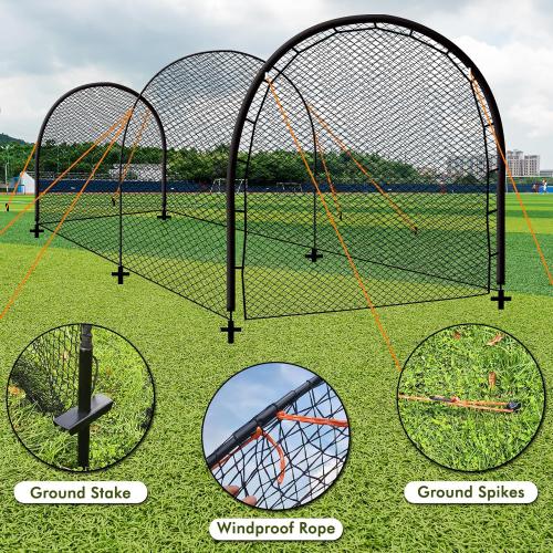Baseball Batting Cage for Backyard, Softball Cage Batting Net Portable with Carrying Bag Detachable Door with Hitting Target for Batting Training Pitching Practice