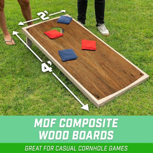 GoSports Portable Cornhole Sets, 8 Styles – Choose 4 x 2 ft or 3 x 2 ft - Boards Include 8 Bean Bags, Travel Case, and Game Rules