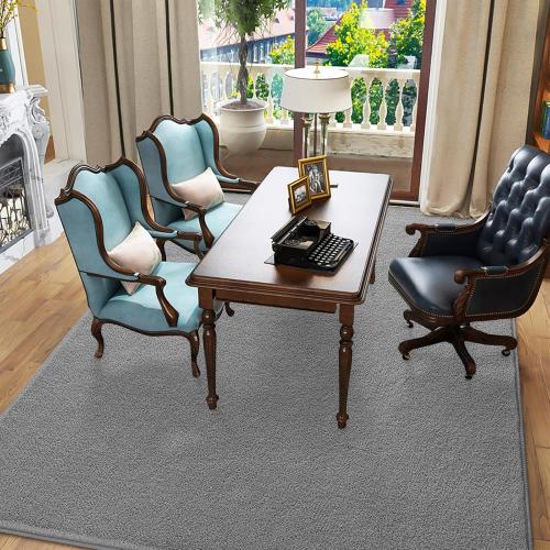 Pettop Area Rugs for Bedroom Living Room, 4x6 Grey Thickened Memory-Foam Indoor Carpets, Modern Aesthetic Minimalist Super Soft Comfy Carpet for Boys Girls Adults Room Dorm Home Decor