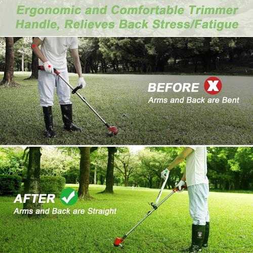 Weedeater Handle, Weedeater Handle Extension, Ergonomic Trimmer Handle Grip, String Trimmer Handle, Lawn Trimmer Handle Grip, Extension for Trimming, Lawn Care and Landscaping 17.7IN