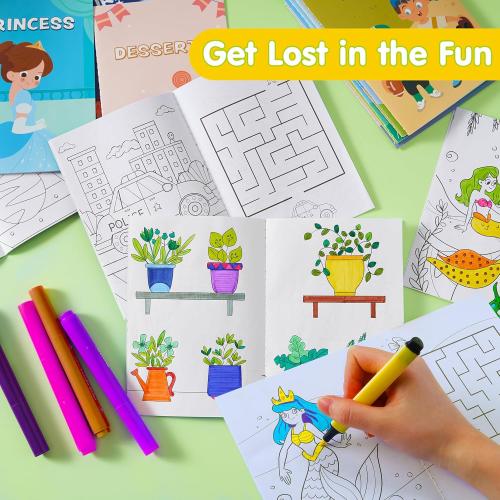 JOYIN 24 Pack Coloring Books for Kids Ages 4-8, Bulk Mini Coloring Book for Party Favors, Goodie Bags Stuffers for Kids | Birthday Party Gifts | Classroom Travel Activity | Stocking Stuffers