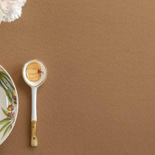 maxmill Harvest Square Tablecloth Stain Resistant Waterproof Wrinkle Resistant Washable Soft Table Cloth for Fall Harvest Thanksgiving Decorative Fabric Table Cover, 52 x 52 Inch, Amber Bronze
