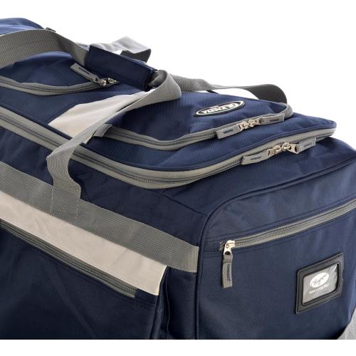 Olympia U.S.A. 33 inch Jumbo Size 8 Pockets Wheeled Rolling Duffel Bag Water Resistant Luggage Lightweight Travel Suitcase with Retractable Handle