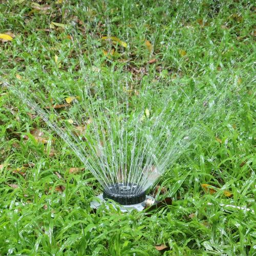 ARMY GREEN VEGO I Metal 9-Pattern Turret Lawn Sprinkler, 9 Pattern Garden Sprinkler with Heavy-Duty Metal Base, Great for Small, Shaped, Medium-Sized Yard Areas, Coverage Area Up to 1,022 Sq.Ft