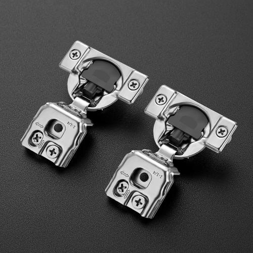 Ravinte 50 Pack 25 Pairs 1-1/4 inch Overlay Soft Close Hinges for Kitchen Cabinet Hinges Satin Nickel Hidden Hinges Stainless Steel Concealed Hinge self Closing