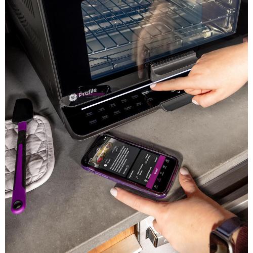 GE Profile Smart Oven with No Preheat, 11-in-1 Countertop Oven including Air Fry, Warm, Toast, Broil, Roast, Pastry, Reheat, and more, WiFi and Smart Connected, Black (Little Damaged, see the picture)