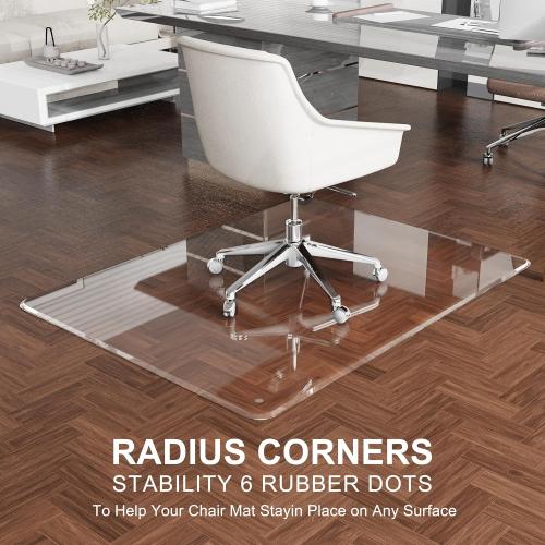 Beveled Edge Office Chair Mat for Carpet or Hardwood Floor Crystal Clear, 36 x 48 for a Smooth Glide and Easy Roll On/Off, Heavy Duty and Non-Slip Floor Ultimate Clear Chair Mat Set of 2