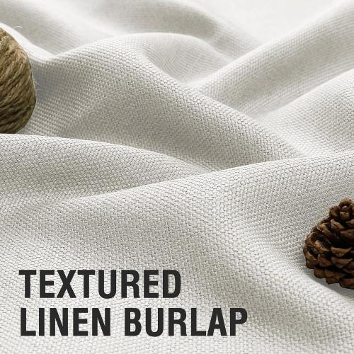 H.VERSAILTEX 90% Boho Blackout Curtains for Bedroom, 84 Inch, Heather Ivory