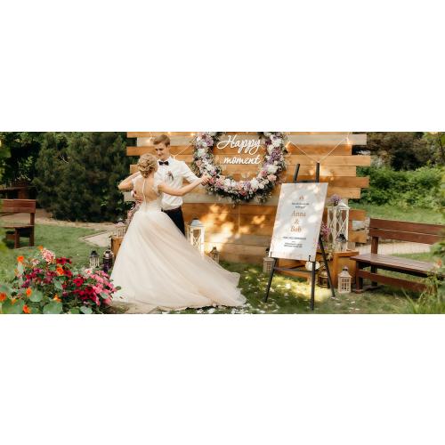 Gold Easel Stand for Sign, 47 Heavy Duty Metal Display Easel
