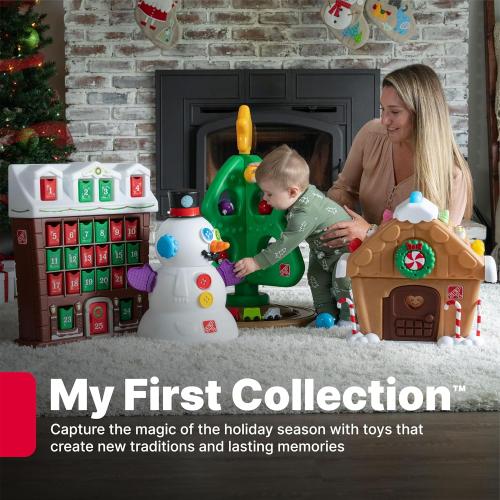 Step2 My First Gingerbread House, Kids Interactive Christmas Holiday Toy, Lights Up and Plays Music, Includes 20 Accessories, For Toddlers 1  Years Old
