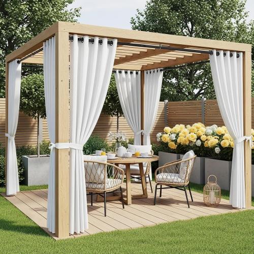 Black Tension Curtain Rod 41-126 In(4-10Ft), Long Curtain Rod No Drilling for Window or Bathroom,Outdoor Tension Rods for Patio, Heavy Duty Shower Rod,Rod Diameter 1.26In-One-bond stretching