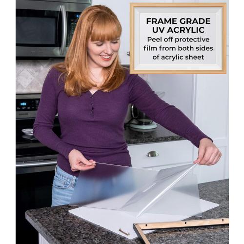 14x16 Knotty Brown Real Wood Picture Frame Width 1.25 Inches | Interior Frame Depth 0.5 Inches | Holden Distressed Photo Frame Complete with UV Acrylic, Foam Board Backing & Hanging Hardware