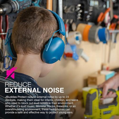 JLab JBuddies Protect Earmuffs, Adjustable Headband for Infants to Teens, Hearing Protection