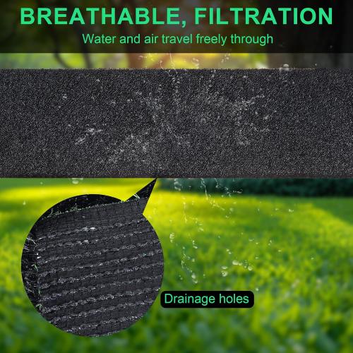 2 Pack Imitation Grass Design Recycled Rubber Mulch,Each Piece 8' x 2'，Rubber Mulch for Landscaping，Walkway pavers，Black Mulch for Landscaping