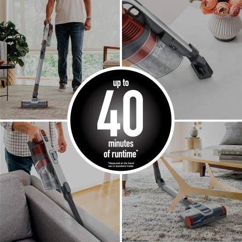 Shark Pet Pro Cordless Stick Vacuum with MultiFLEX, HEPA Filter, Lightweight, Powerful Suction, 40min Runtime, Removable Hand Vacuum, Includes Crevice Tool & Dusting Brush, UZ351H