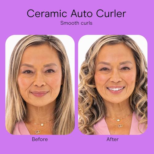 INFINITI PRO CONAIR Curl Secret Automatic Curling Iron, ¾-inch Curling Iron Barrel, Automatic Hair Curler for All Hair Types and Lengths, Dual Voltage for Worldwide Travel, Gray/Gold