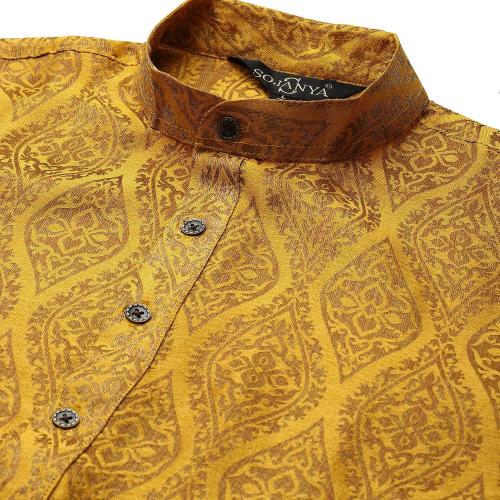 Sojanya XXL (Since 1958 Men'S Jacquard Silk Kurta
