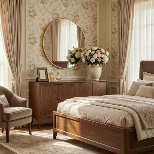 Antok 24 Inch Round Mirror for Wall, Round Bathroom Mirror, Circle Wall Mirrors with Gold Metal Frame, Circle Mirrors Suitable for Wall, Bathroom, Vanity, Living Room, Entryway