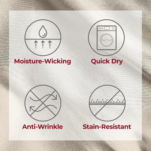 Mellanni Extra Deep King Sheets - 4 PC Iconic Collection Bedding - Hotel Luxury, Ultra Soft, Cooling Bed Sheets - Wrinkle, Fade, Stain Resistant (King, Beige)