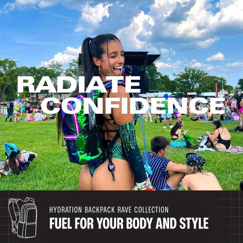 Sojourner Hydration Pack, Hydration Backpack -, Festival Essential - Rave Hydration Pack Hydropack Hydro for Hiking, Running, Biking, Festival Gear