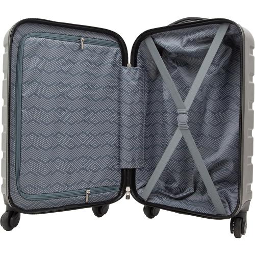 Travelers Club Harper Luggage, Charcoal, 22-Inch Carry-On