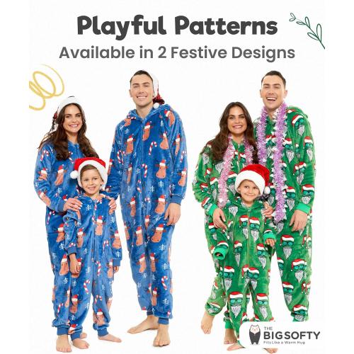 Size XL The Big Softy Family Christmas Onesies Adult & Kids - Christmas Onesies Pajamas - Christmas Kid & Adult Onesie Pajamas