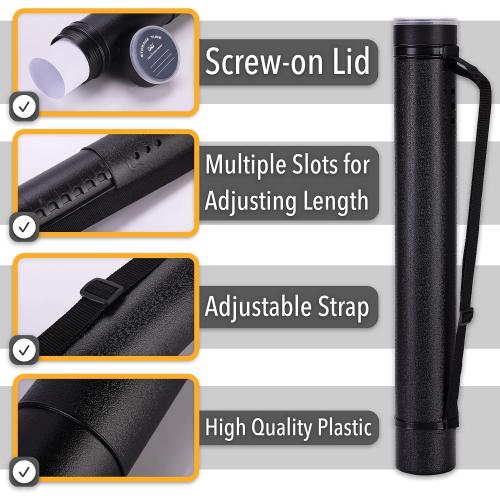 Mr. Pen- Poster Tube, 25 to 40, Extendable Poster Tube with Strap, Poster Carrying Case, Back to School Supplies