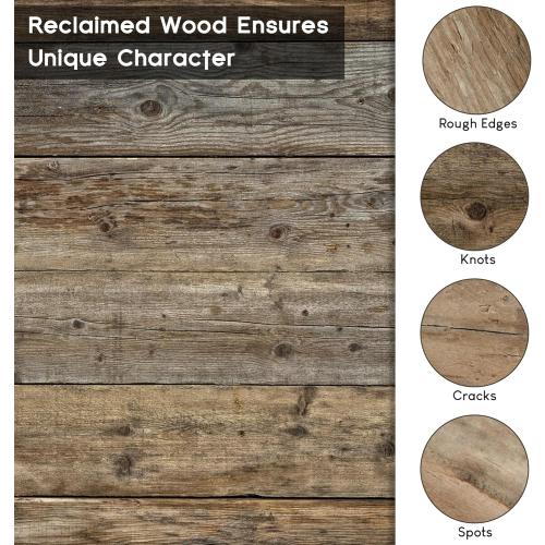 Rustic 5x7 Picture Frame, Reclaimed Barnwood Photo Frame with Real Glass, Distressed Natural Wood Frame for Wall and Tabletop Display, Farmhouse Country Home Office Cabin Décor