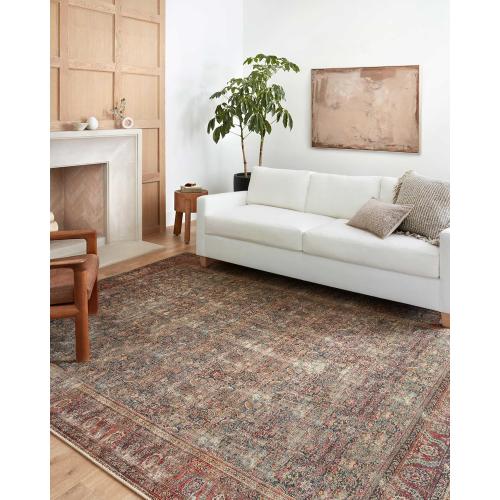 Loloi Wynter Collection WYN-09 Onyx/Multi 7'-6 x 9'-6 Area Rug, .13 Thick, Area Rug, Soft, Durable, Printed, Vintage Inspired, Low Pile, Non-Shedding, Easy Clean, Living Room Rug