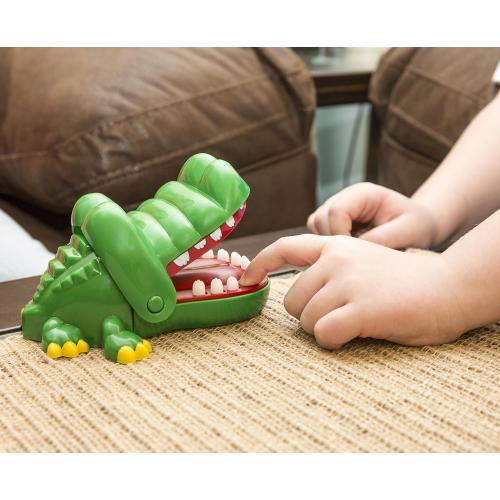 Crocodile Dentist by Winning Moves Games USA, Press Your Luck No Loose Parts Self Contained Game for 1 to 4 Players, Ages 4