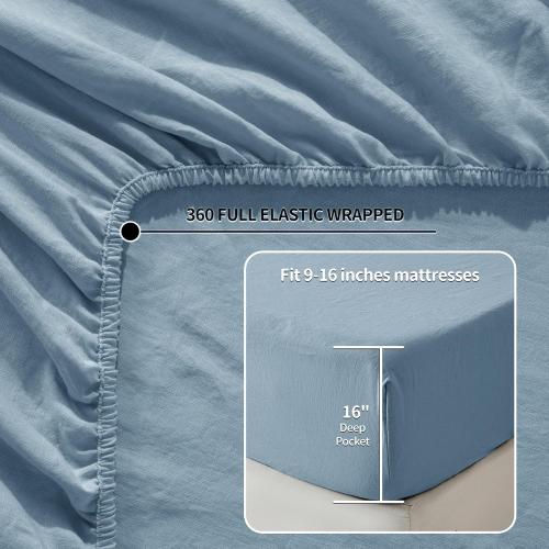 Linen set blue
