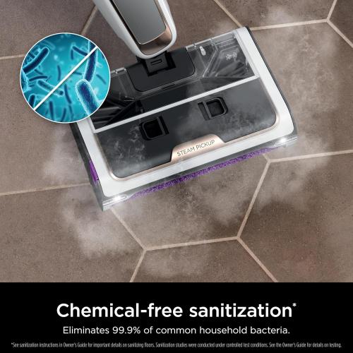 Shark Steam Pickup 3-in-1 Steam Mop Picks Up Debris, Deep Scrubs, & Steam Sanitizes - All At Once, Lightweight Steam Cleaner for Home, Steam Cleaner for Hardwood, Tile & Laminate, White, SD205CCO