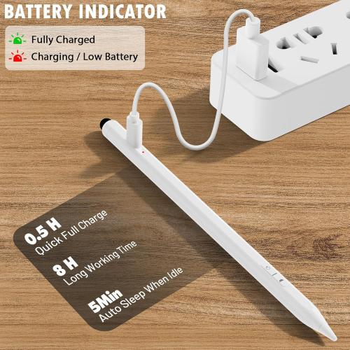 Stylus Pen for iPad, iPhone, Android, 2 in 1 Fast Charge Universal Active Stylus Pen for Touchscreen, Fine Tip, High Sensitivity, Magnetic Stylist Pencil for Samsung, Other Android Phones, Tablets