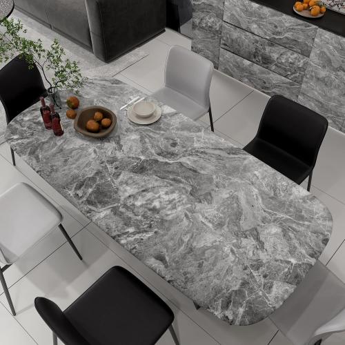 48x354inch Extra Wide Grey Marble Wallpaper Peel Stick Matte Thick Waterproof Adhesive Furniture Sticker Dark Gray Granite Textured Countertop Contact Paper Vinyl Wall Sticker for Bedroom Living Room