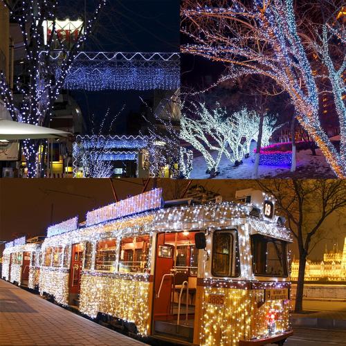 LJLNION 1000LED Christmas Lights, Extra Long 328FT Xmas Green Wire Fairy String Lights Plug in Outdoor, Remote Control & 8 Lighting Modes, Waterproof for Wedding Party Bedroom Decorations, White