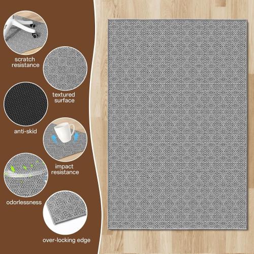 KMAT Office Chair Mat, 36x48in Heavy Duty Hardwood/Tile Floor Protector, Floor Mat Computer Desk Mat for Rolling Chairs, Work, Study, Office, Grey ‼️ unused‼️