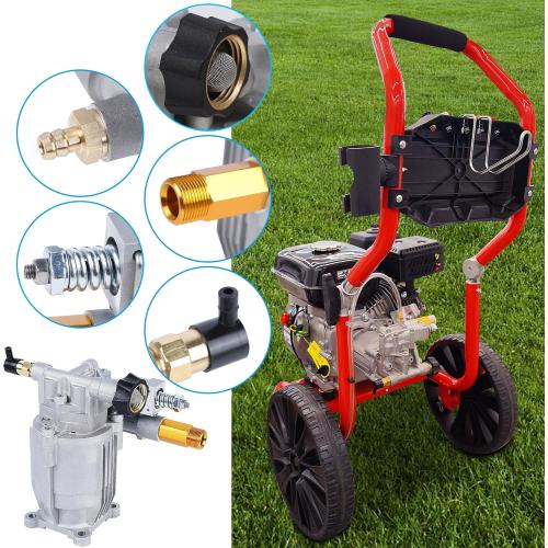 Biswing Pressure Washer Pump, 3/4 Shaft Horizontal Axial Plunger, 3400 PSI Max, 2.5 GPM, Replacement Pumps for Cold Water Gas Power Pressure Washer