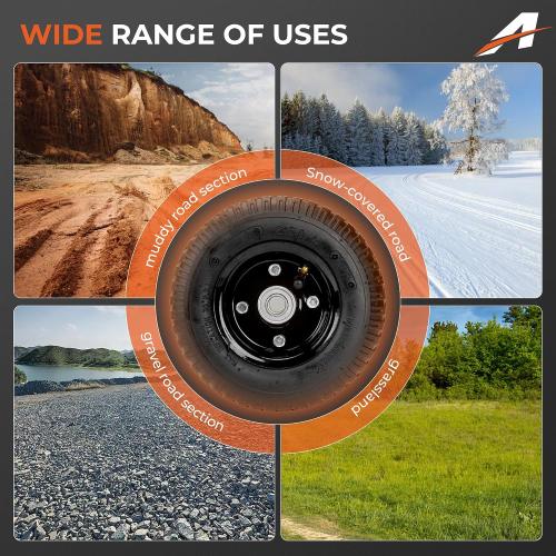 All Terrain Wheel Kit,Cart for Generac iQ3500 with Puncture-Resistant Pneumatic Puncture-Resistant Pneumatic Tires (4 Packs)