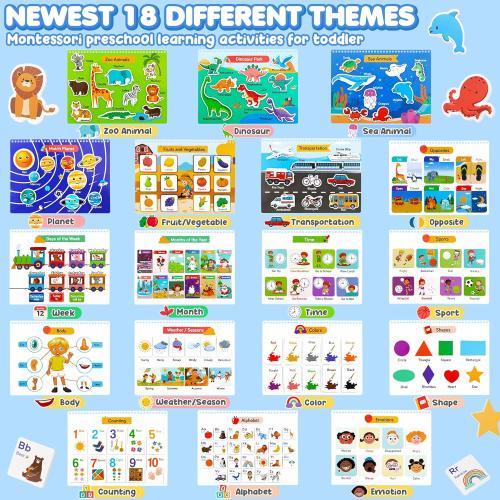 URMYWO My Preschool Busy Book for Toddlers 3-5, 36 Learning Activities
