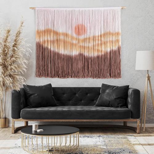 Ductra Macrame Wall Hanging Macrame Wall Decor Tie-Dye Tapestry Living Home Room Decor 57 Wx 41 L