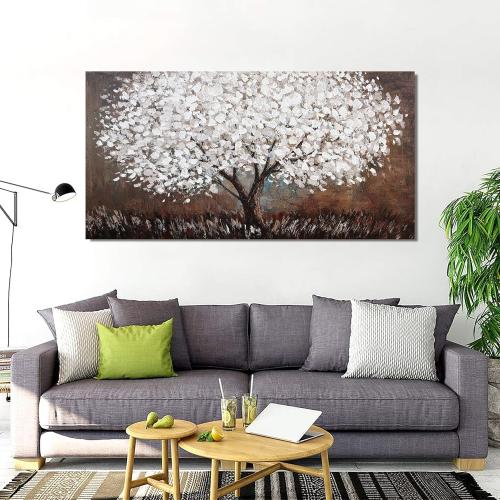 Canvas Wall Art Decor Artwork for Walls Large Black and White Wall Art Decor for Living Room Tree of Life Wall Art Vintage Tree Flower Wall Decor Art Paintings for Room Home Office Wall Decor 29X58 - little damaged, see the pictures