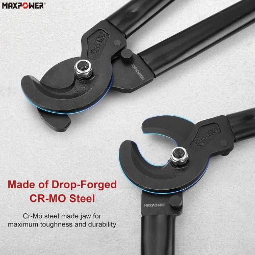 MAXPOWER Cable Cutters, 17-Inch Heavy Duty Cable Cutter for Cutting Aluminum, Copper, and Communications Cable Up to 150mm²