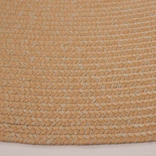 SAFAVIEH Washable Rug Outdoor Braided Collection - 5' Round, Beige & Tan, Handmade & Reversible, Non-Shedding & Easy to Clean, Ideal for Patio, Backyard, Mudroom (BRD315D)